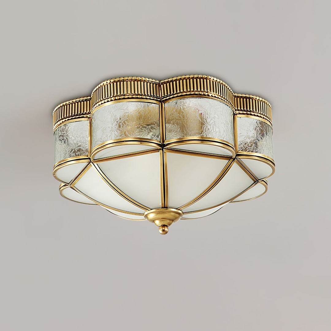 Solara Plafonnier Laiton Dôme Dépoli Classique Élégant - Neutralighting