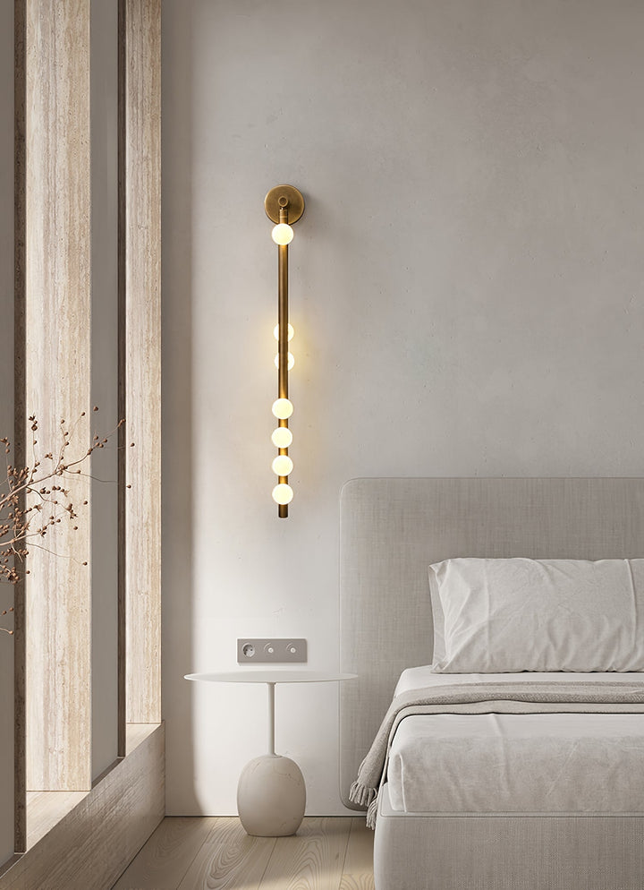 Pamela Tube Plug-in Brass Glass Wall Lamp - Neutralighting