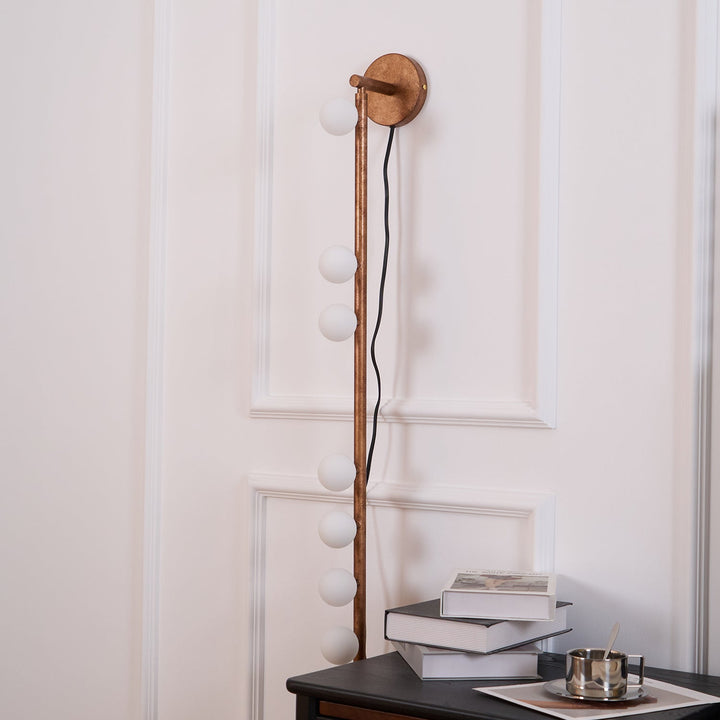Pamela Tube Plug-in Brass Glass Wall Lamp - Neutralighting