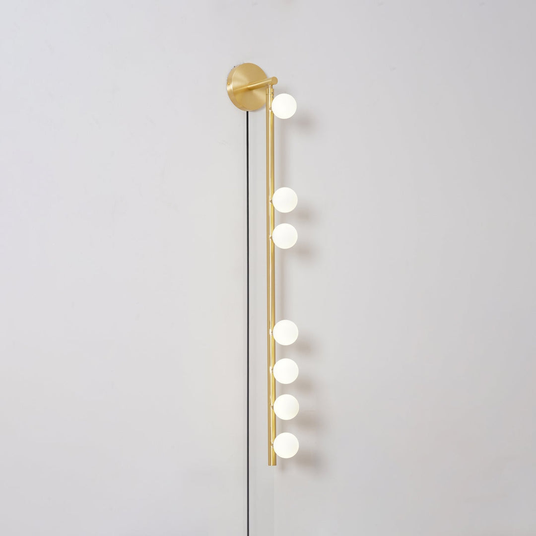 Pamela Tube Plug-in Brass Glass Wall Lamp - Neutralighting