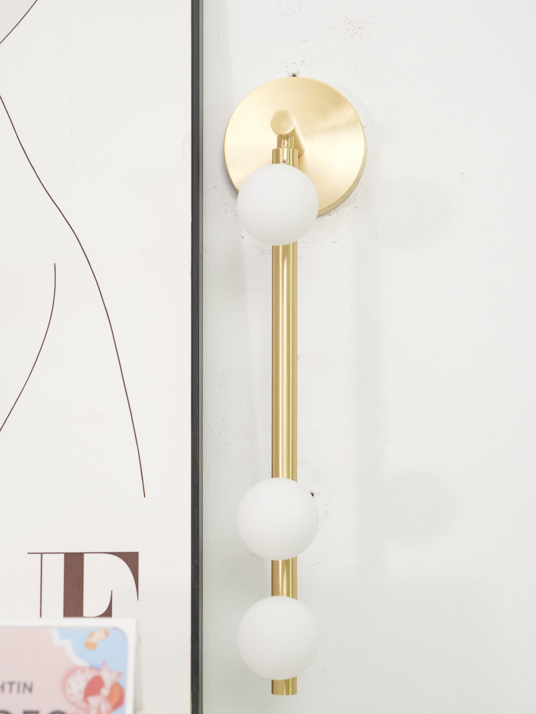 Pamela Tube Plug-in Brass Glass Wall Lamp - Neutralighting