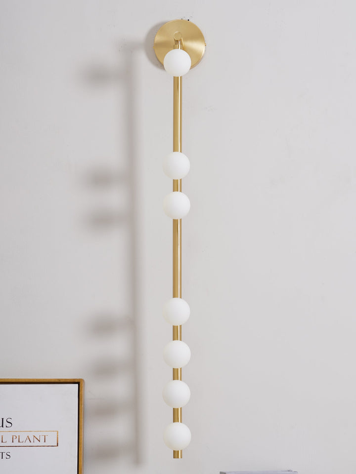 Pamela Tube Plug-in Brass Glass Wall Lamp - Neutralighting