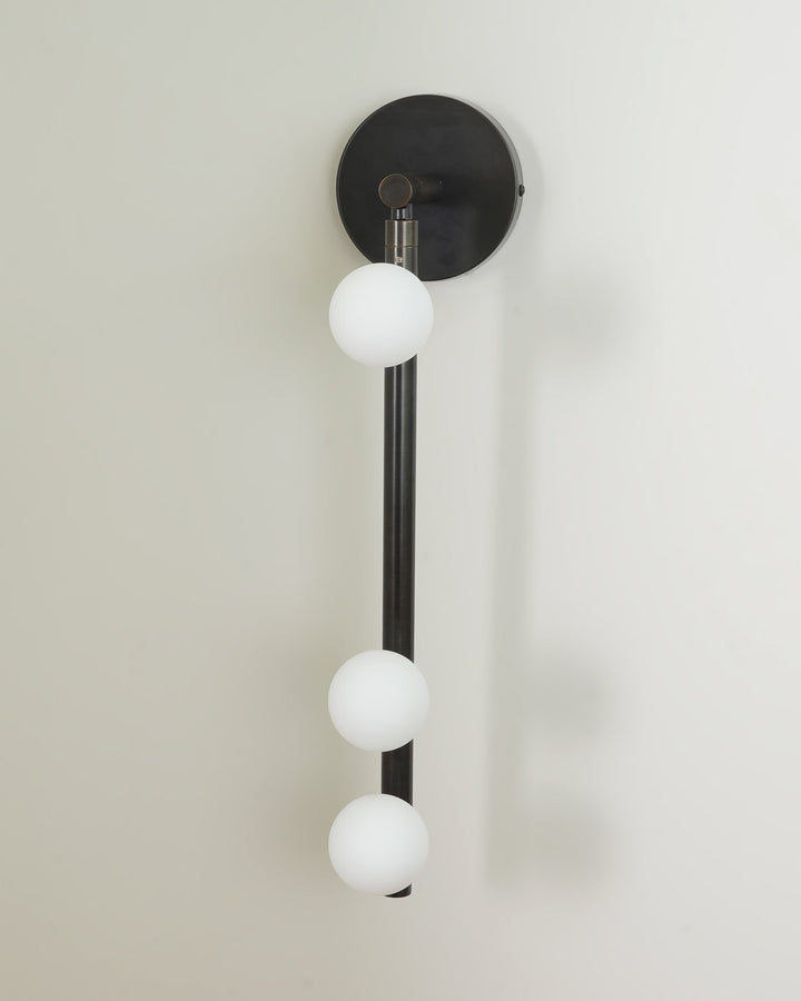 Pamela Tube Plug-in Brass Glass Wall Lamp - Neutralighting