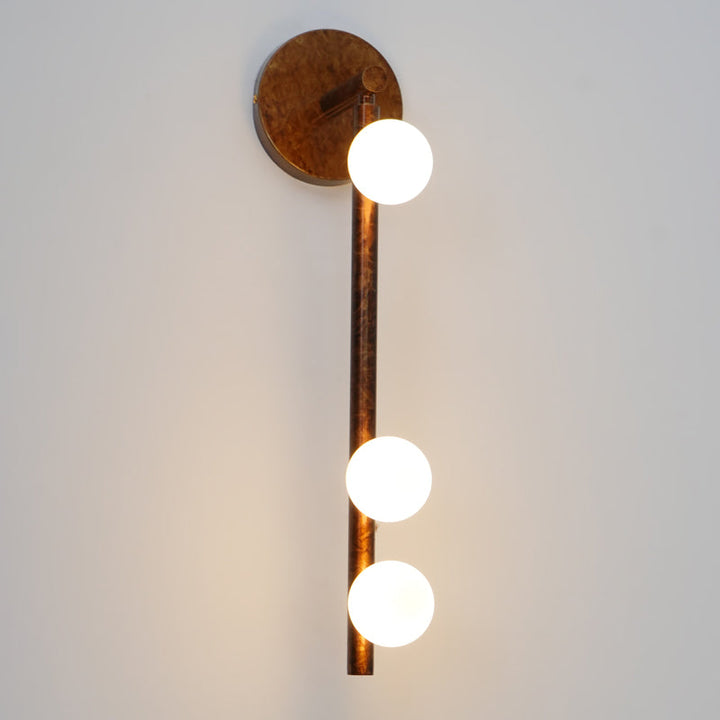 Pamela Tube Plug-in Brass Glass Wall Lamp - Neutralighting