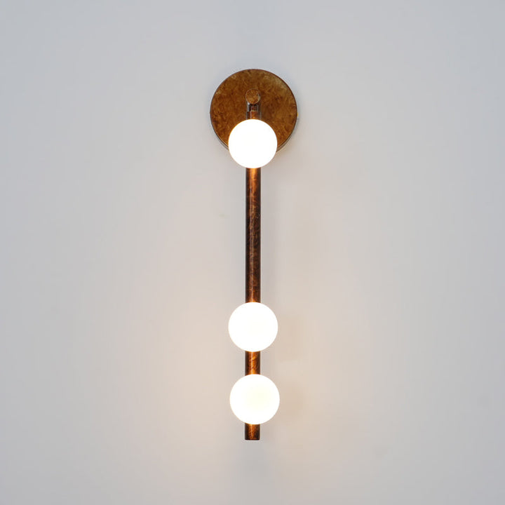 Pamela Tube Plug-in Brass Glass Wall Lamp - Neutralighting