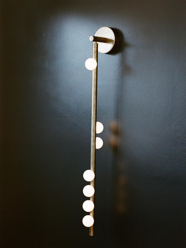 Pamela Tube Plug-in Brass Glass Wall Lamp - Neutralighting