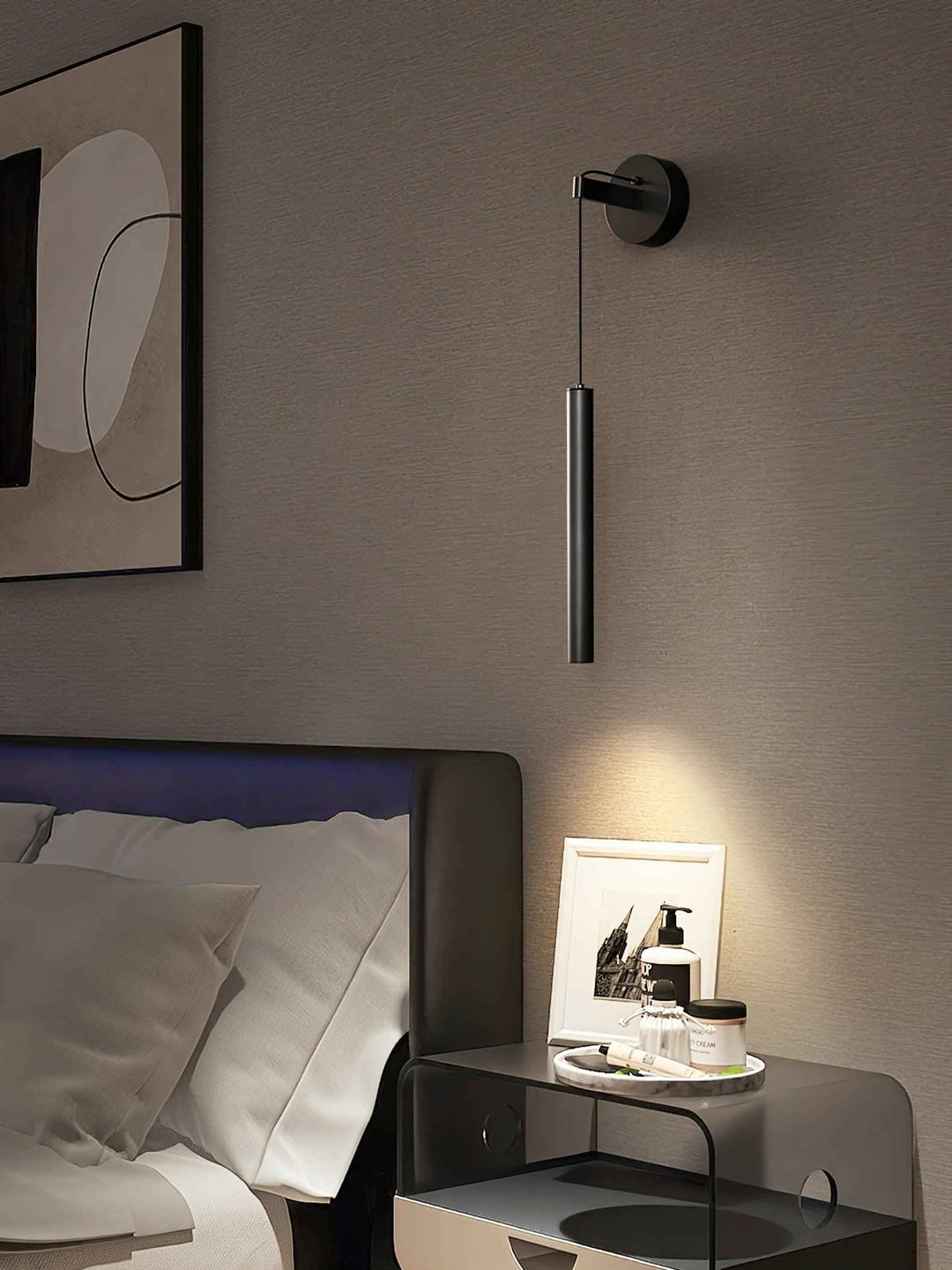 Thomasina Métal 10cm Noir LED