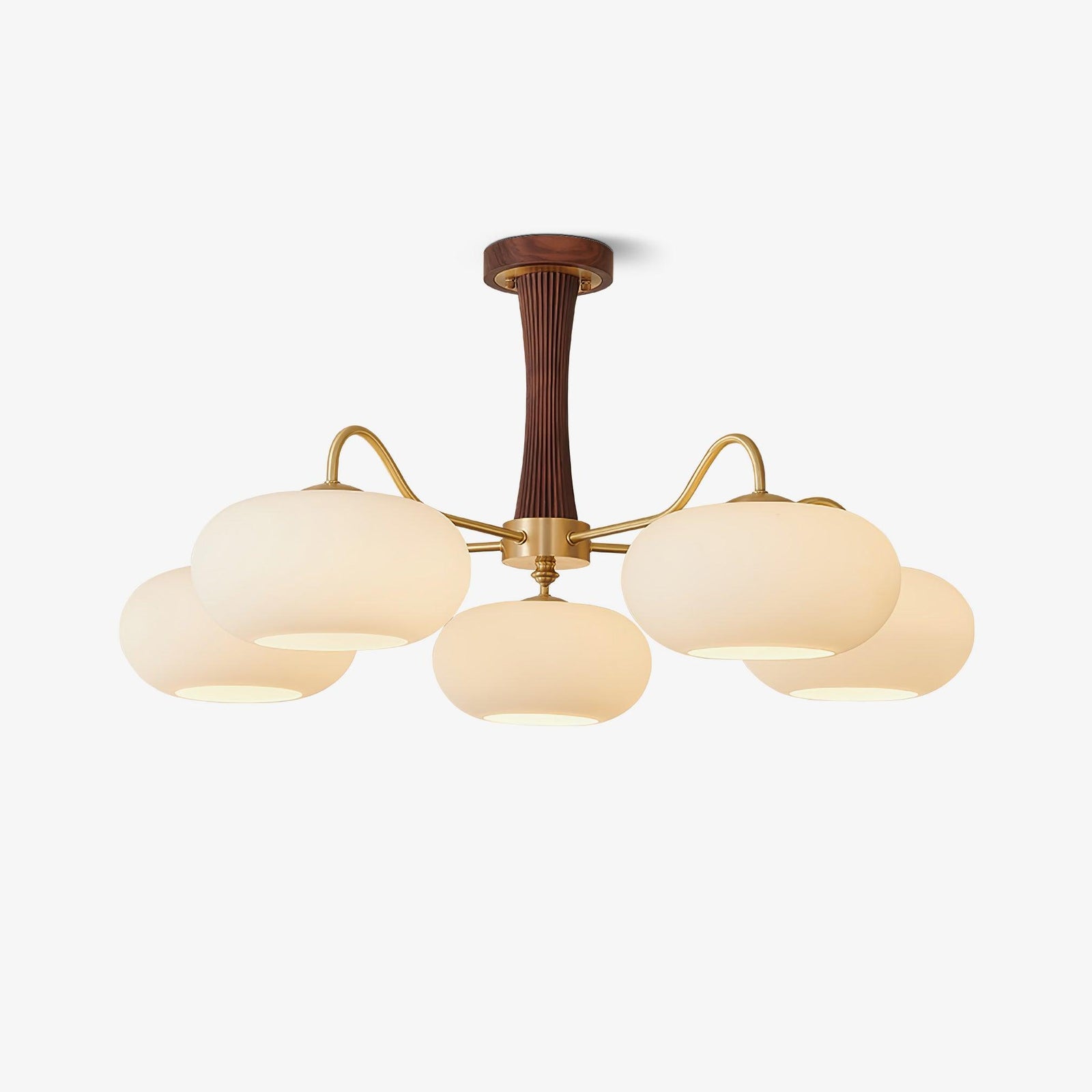 Candy Lustre Kaki en Laiton, Bois et Verre - Neutralighting