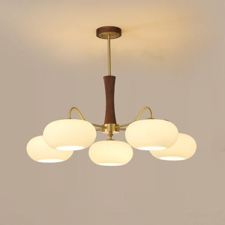 Candy Lustre Kaki en Laiton, Bois et Verre - Neutralighting