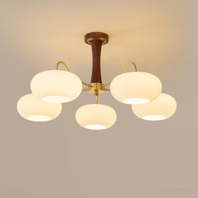 Candy Lustre Kaki en Laiton, Bois et Verre - Neutralighting