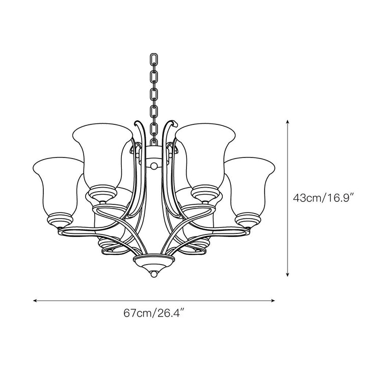 Ethos Prime Élégance Laiton Métal Verre Lustre - Neutralighting