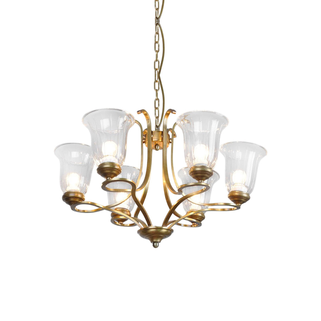 Ethos Prime Élégance Laiton Métal Verre Lustre - Neutralighting