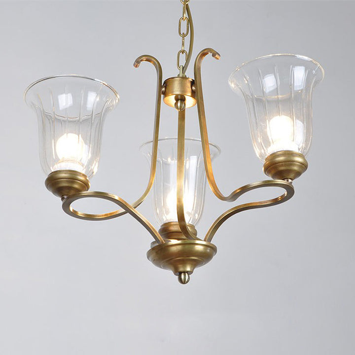 Ethos Prime Élégance Laiton Métal Verre Lustre - Neutralighting