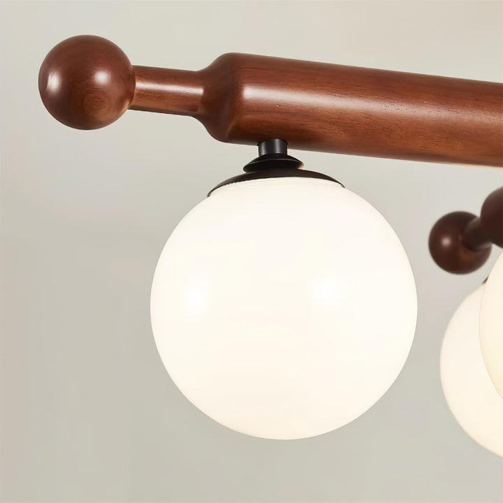 Briette Lustre Plafonnier Bras en Bois Globe Sculptural - Neutralighting