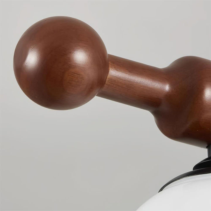 Briette Lustre Plafonnier Bras en Bois Globe Sculptural - Neutralighting