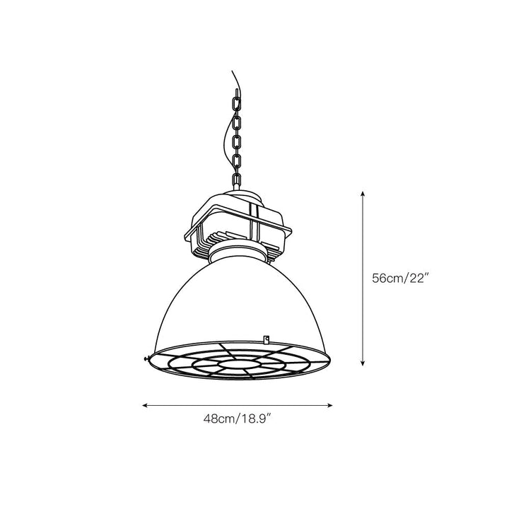 Astra Suspension Métal Brillant Industrielle Vintage - Neutralighting