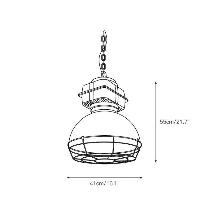 Astra Suspension Métal Brillant Industrielle Vintage - Neutralighting