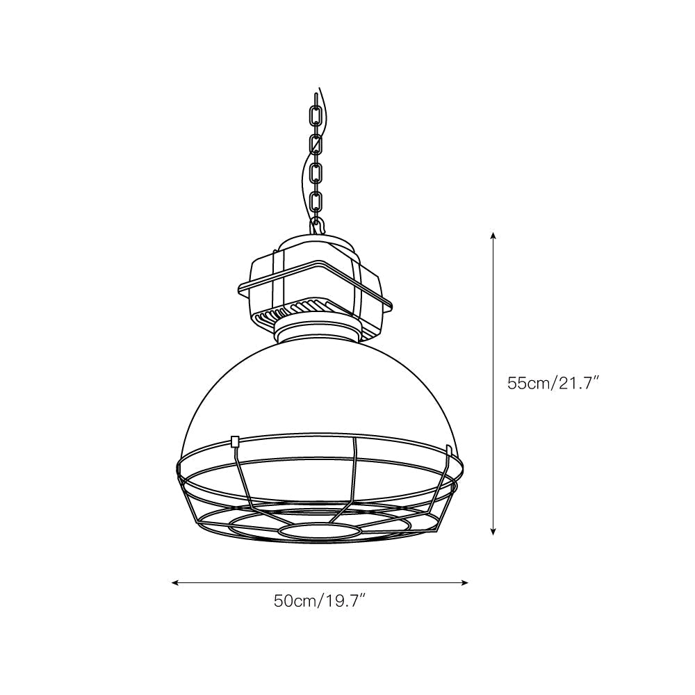Astra Suspension Métal Brillant Industrielle Vintage - Neutralighting