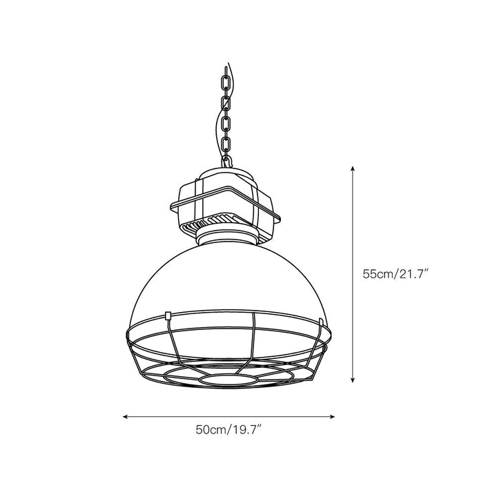 Astra Suspension Métal Brillant Industrielle Vintage - Neutralighting