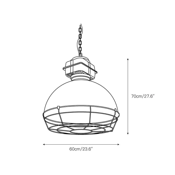 Astra Suspension Métal Brillant Industrielle Vintage - Neutralighting