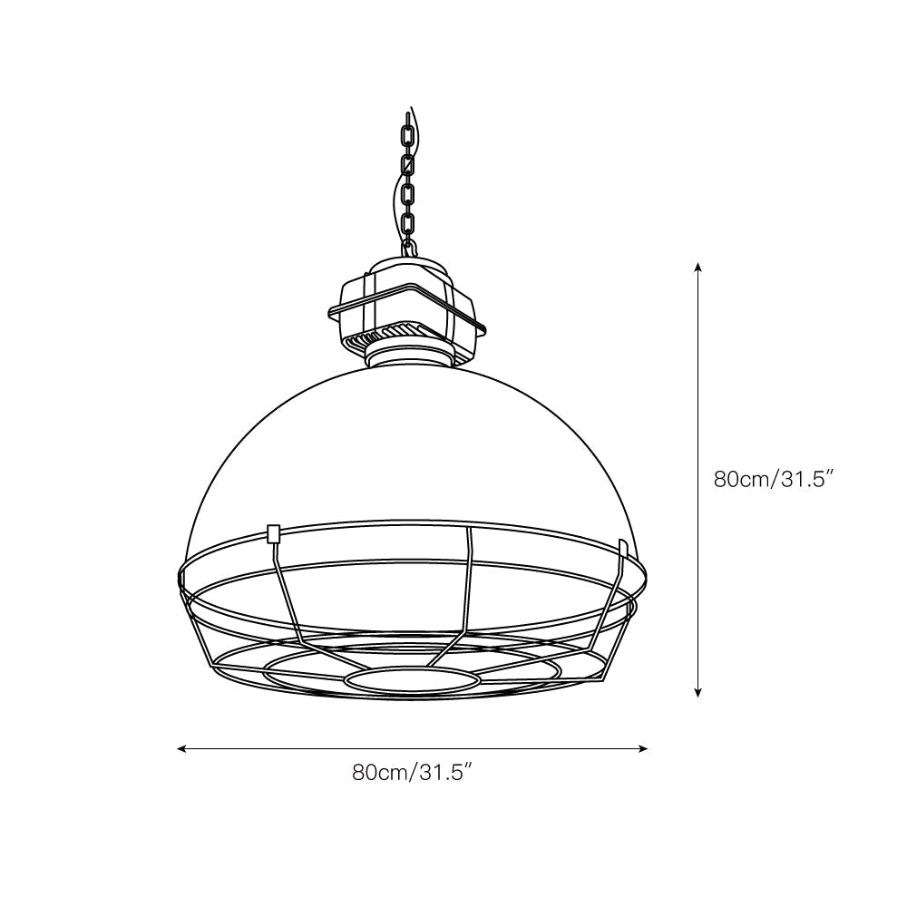 Astra Suspension Métal Brillant Industrielle Vintage - Neutralighting