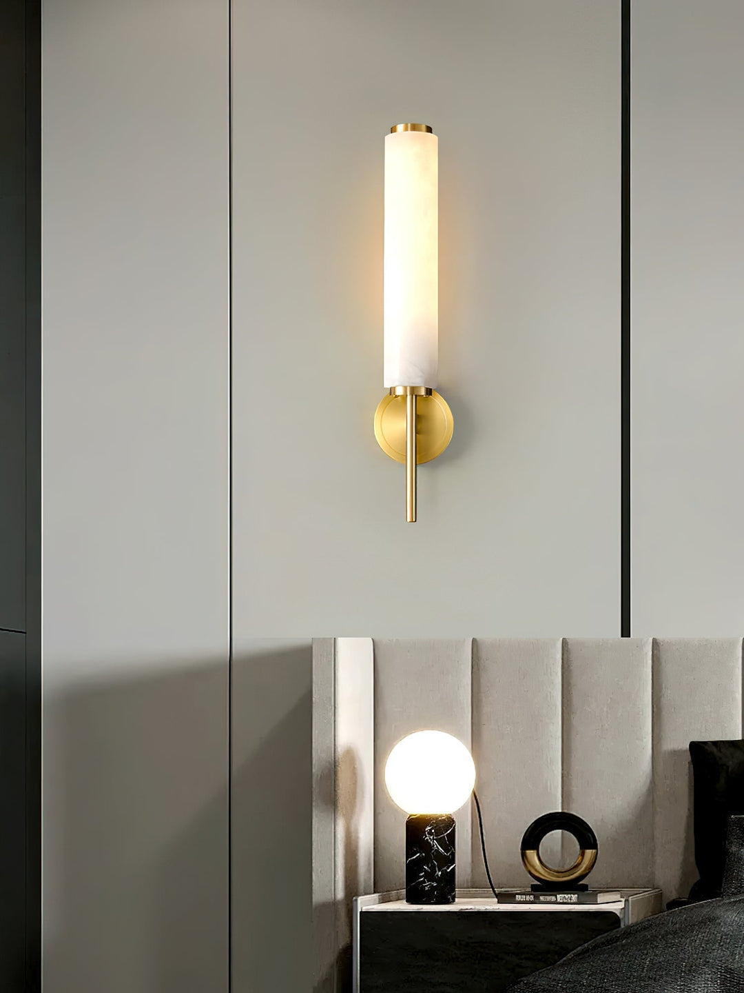 Olrinyra Applique Murale Cylindre en Albâtre - Neutralighting
