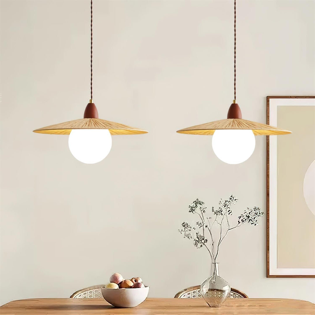 Briuna Suspension Rafia Organique Minimaliste - Neutralighting