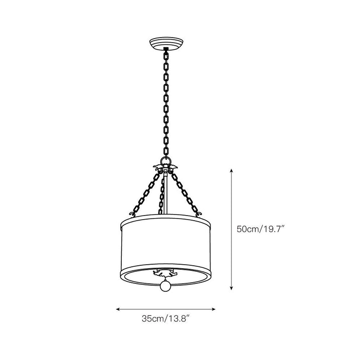 Helix Suspension Tambour Créativité Individuelle Tissu Métal - Neutralighting