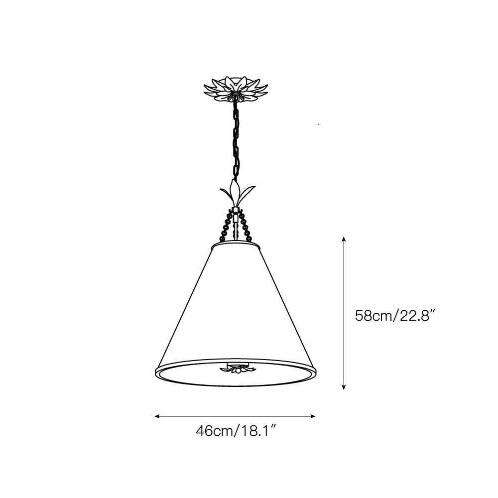 Aeon Suspension Métal Laiton Tissu Minimaliste Moderne - Neutralighting