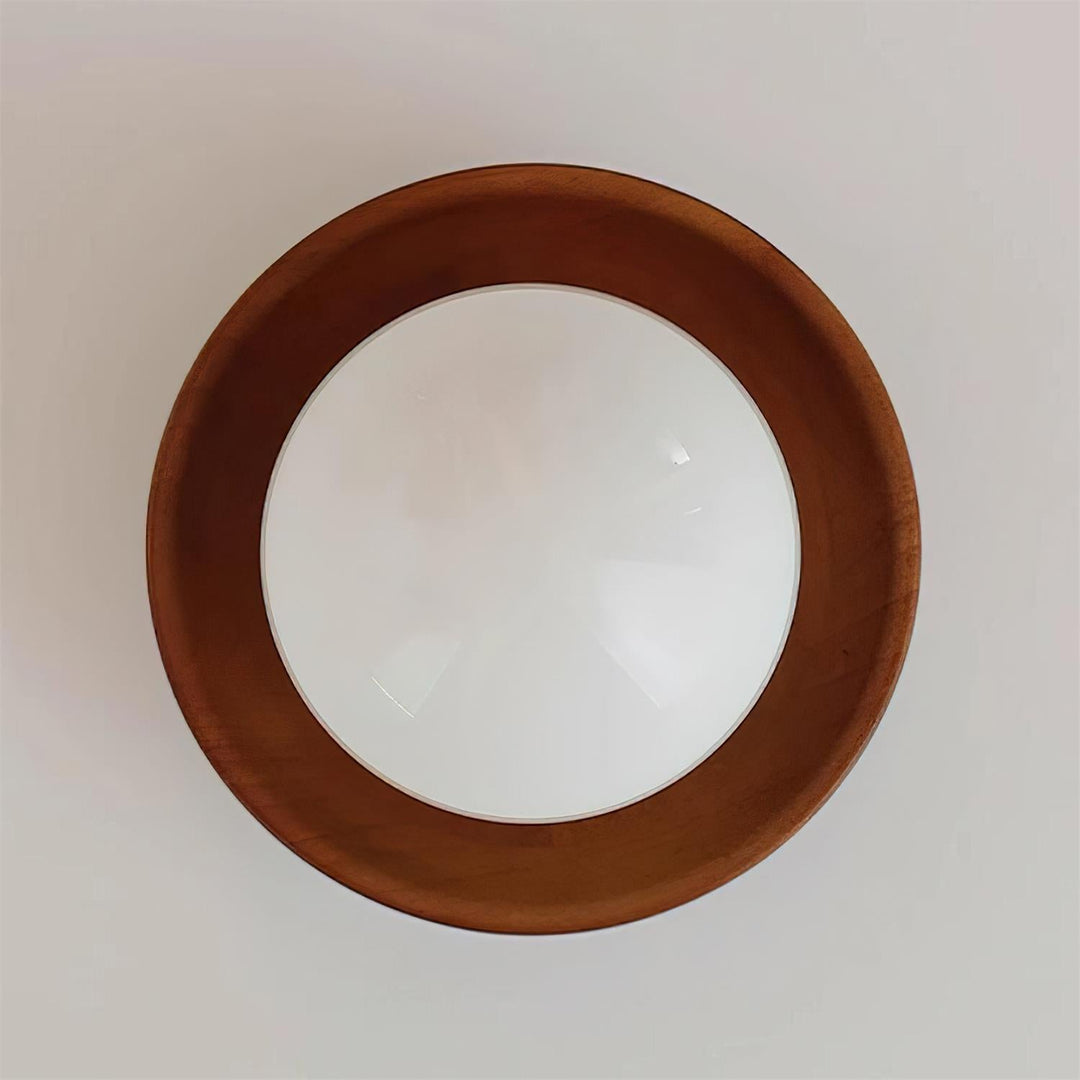 Dune Plafonnier Moderne en Verre Laiton Noyer - Neutralighting