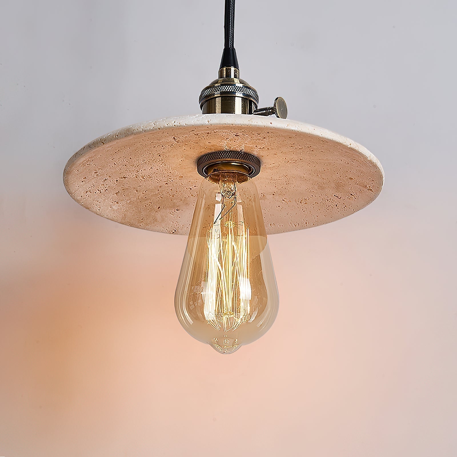 Metis Suspension Métal Travertin Beige Minimaliste Moderne - Neutralighting