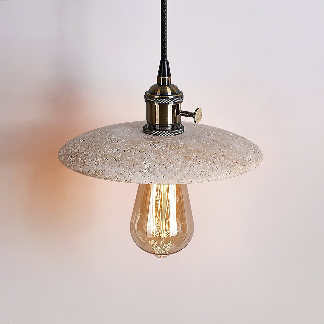 Metis Suspension Métal Travertin Beige Minimaliste Moderne - Neutralighting