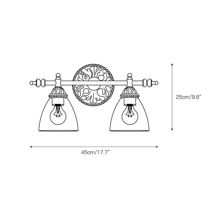 Orion Applique Murale Métal Verre Industrielle Vintage - Neutralighting