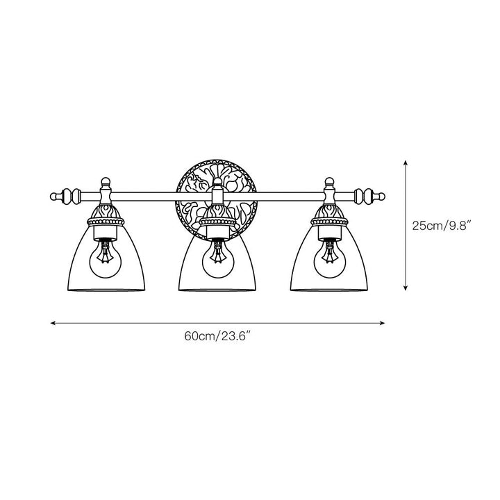Orion Applique Murale Métal Verre Industrielle Vintage - Neutralighting