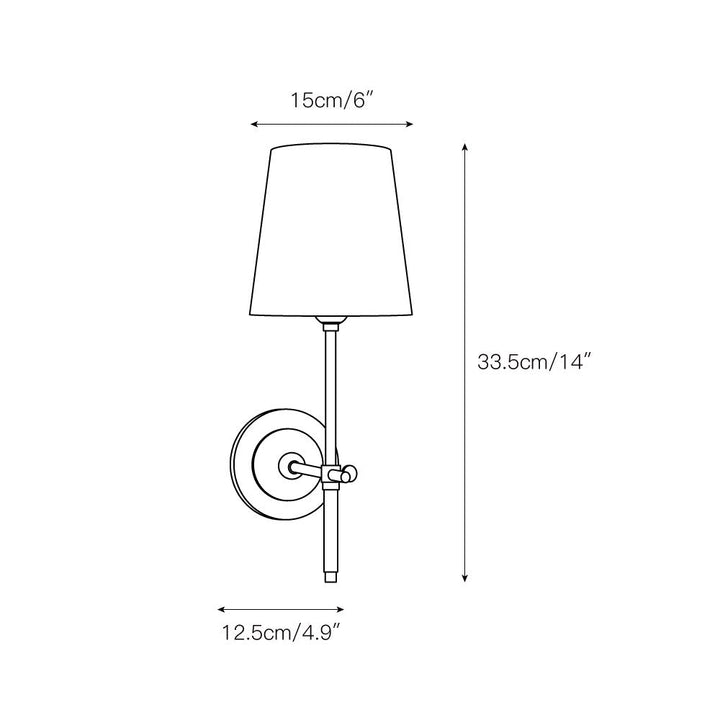 Platina Applique Murale Métal Laiton Tissu Minimaliste Moderne - Neutralighting