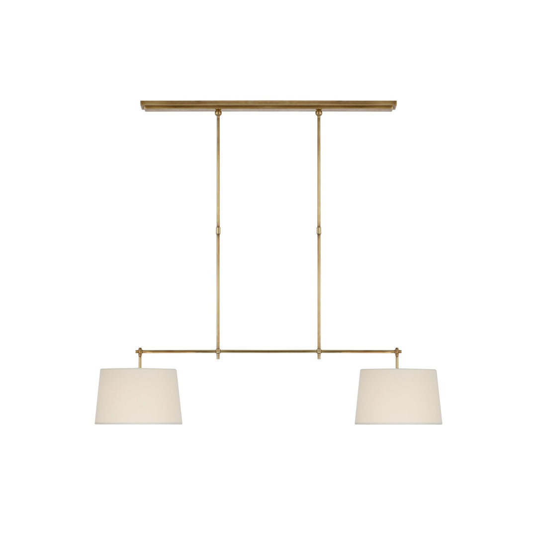Kaleido Suspension Linéaire Métal Laiton Tissu Élégance - Neutralighting