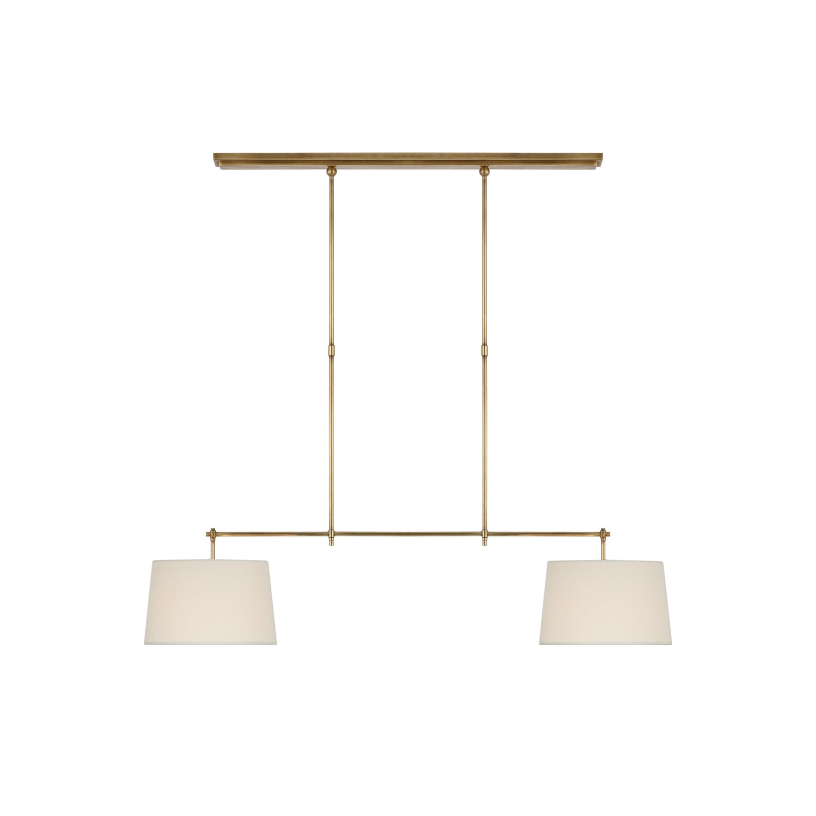 Kaleido Suspension Linéaire Métal Laiton Tissu Élégance - Neutralighting