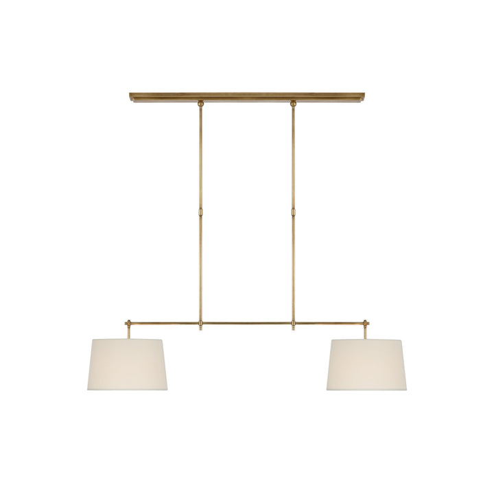 Kaleido Suspension Linéaire Métal Laiton Tissu Élégance - Neutralighting