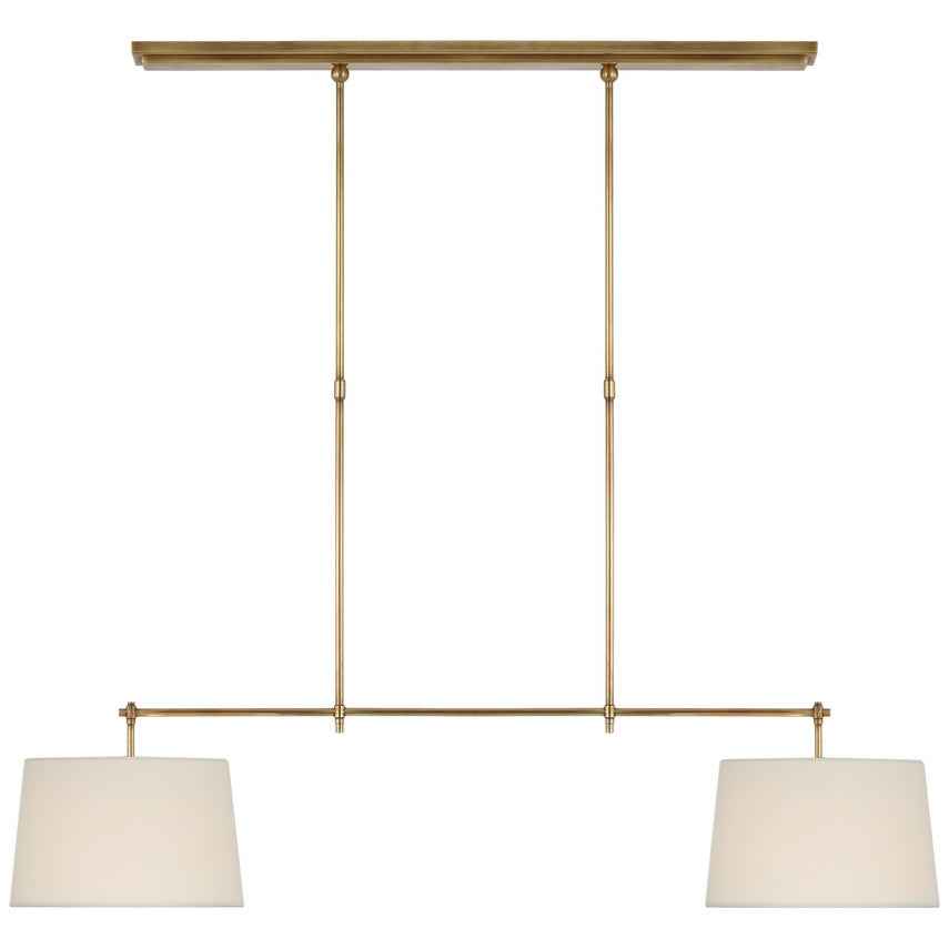 Kaleido Suspension Linéaire Métal Laiton Tissu Élégance - Neutralighting