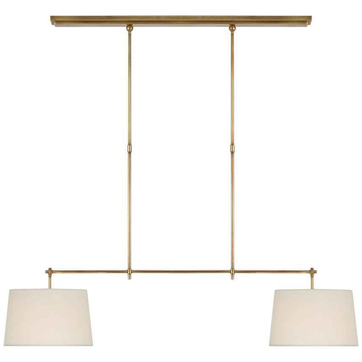 Kaleido Suspension Linéaire Métal Laiton Tissu Élégance - Neutralighting