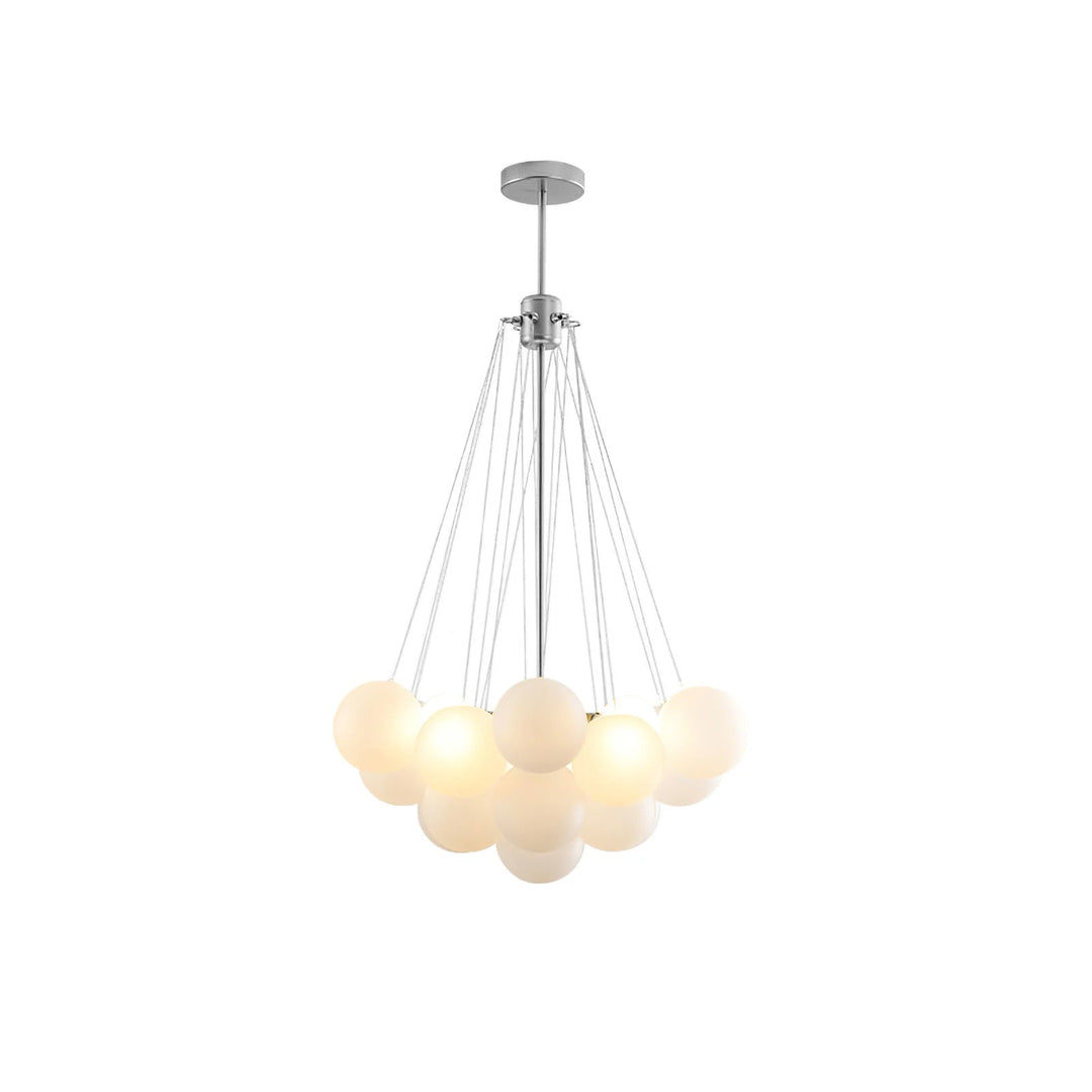 Lustra Chandelier Bulles en Verre Satiné - Neutralighting