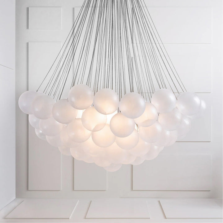 Lustra Chandelier Bulles en Verre Satiné - Neutralighting