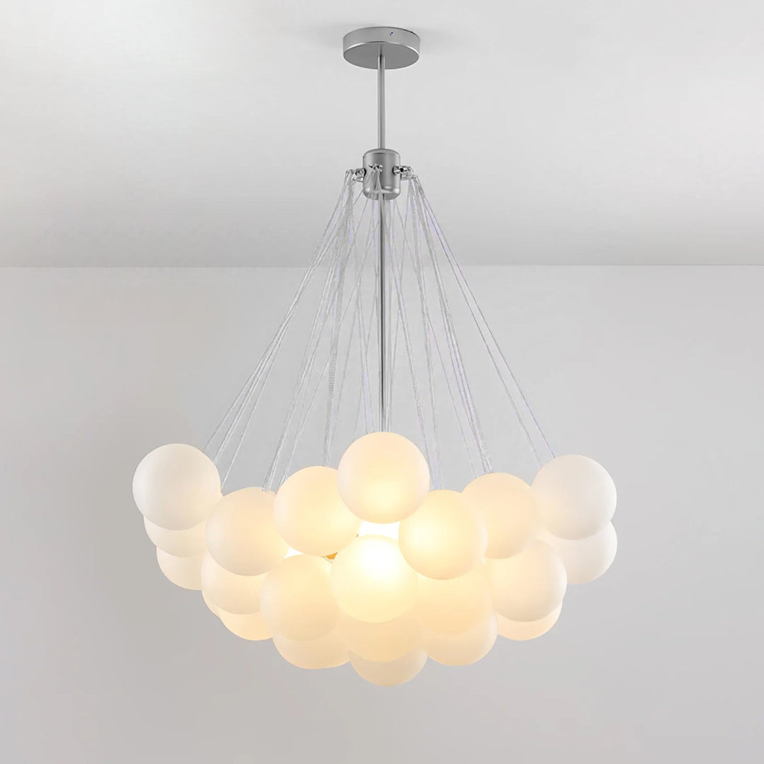 Lustra Chandelier Bulles en Verre Satiné - Neutralighting