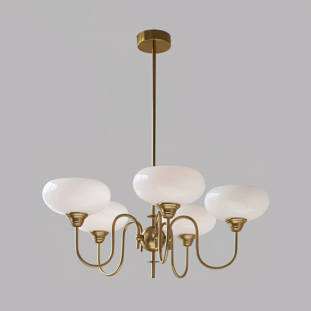 Arisha Vintage LED Métal Verre Lustre Salon - Neutralighting