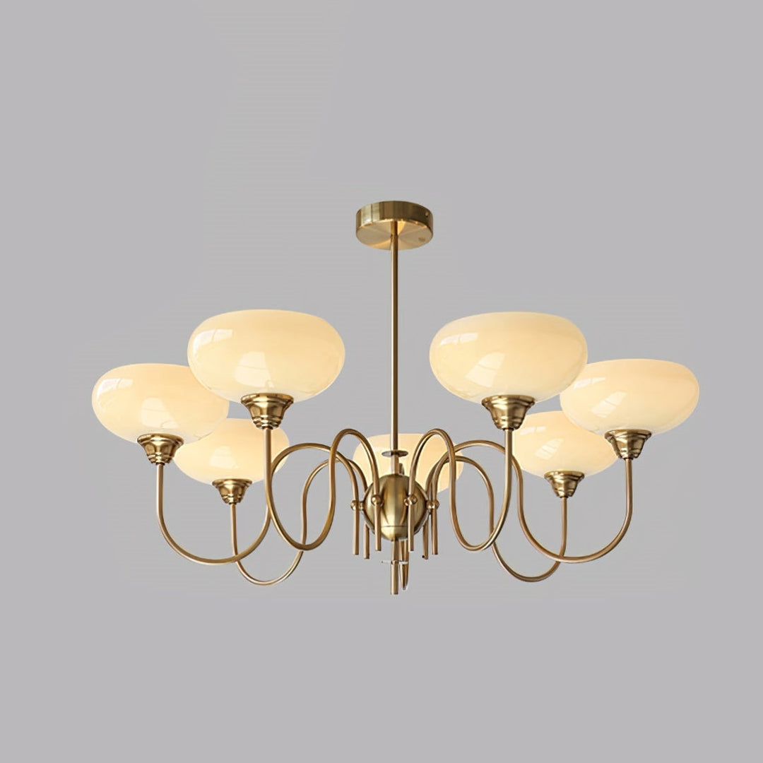 Arisha Vintage LED Métal Verre Lustre Salon - Neutralighting
