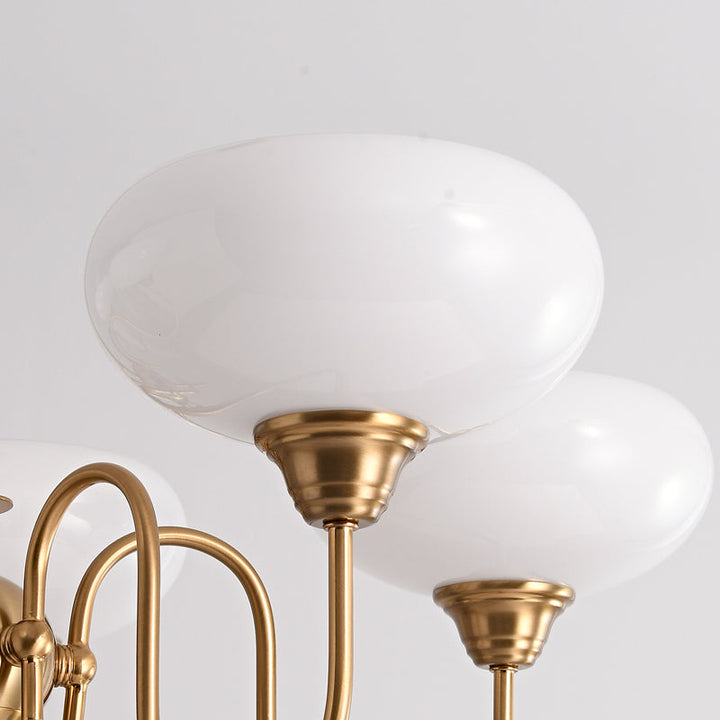 Arisha Vintage LED Métal Verre Lustre Salon - Neutralighting