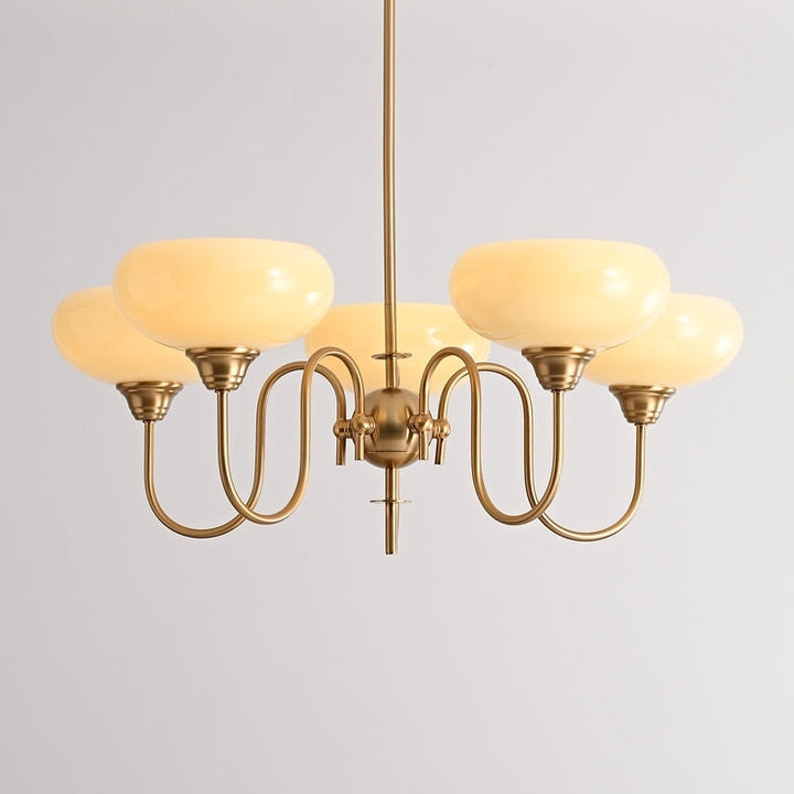Arisha Vintage LED Métal Verre Lustre Salon - Neutralighting