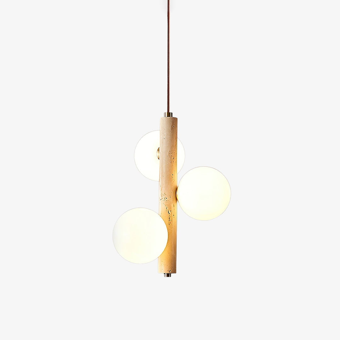 Aursorel Suspension Multi-Globe en Travertin - Neutralighting