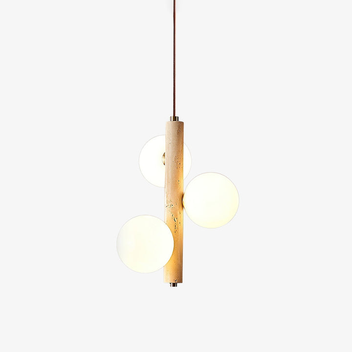 Aursorel Suspension Multi-Globe en Travertin - Neutralighting