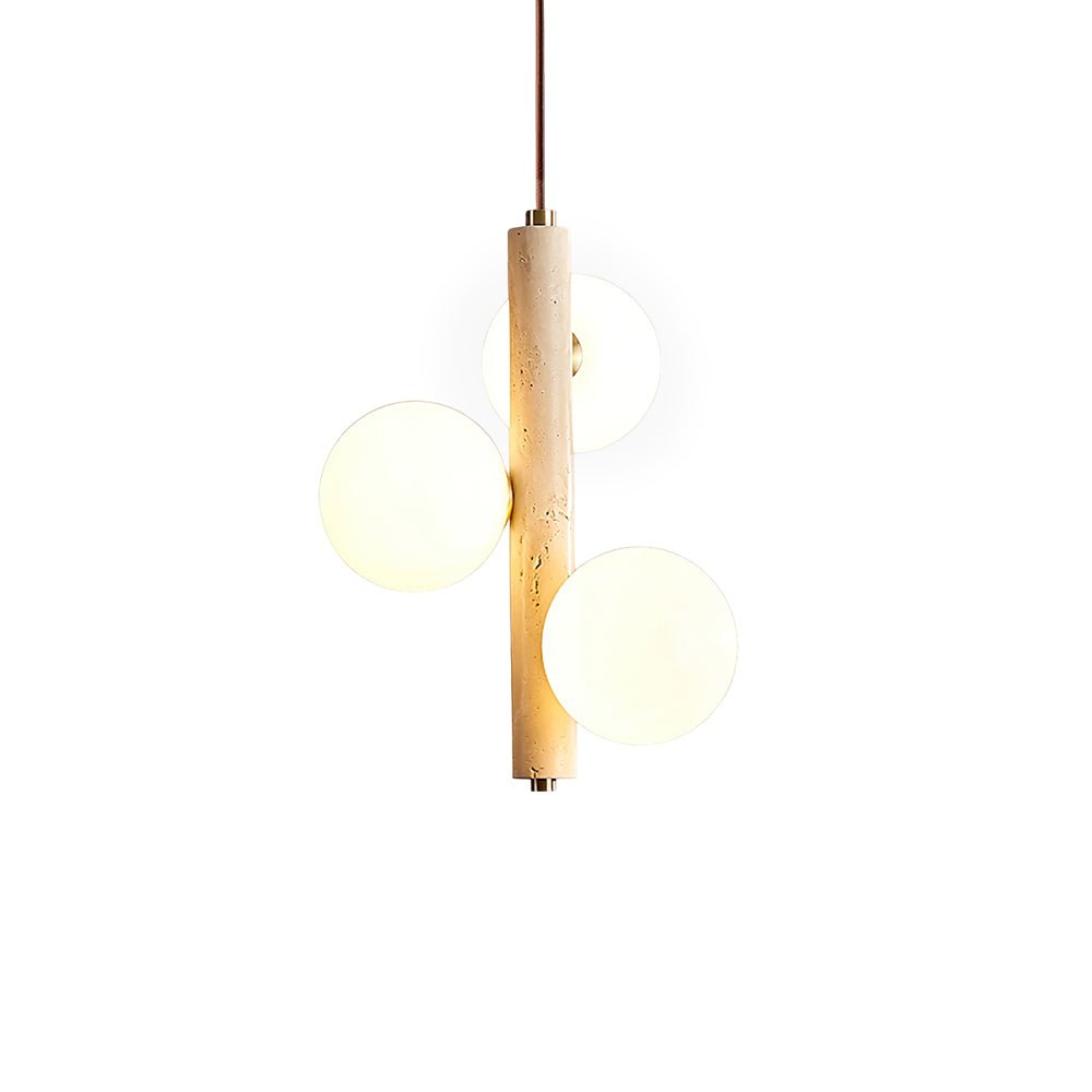 Aursorel Suspension Multi-Globe en Travertin - Neutralighting